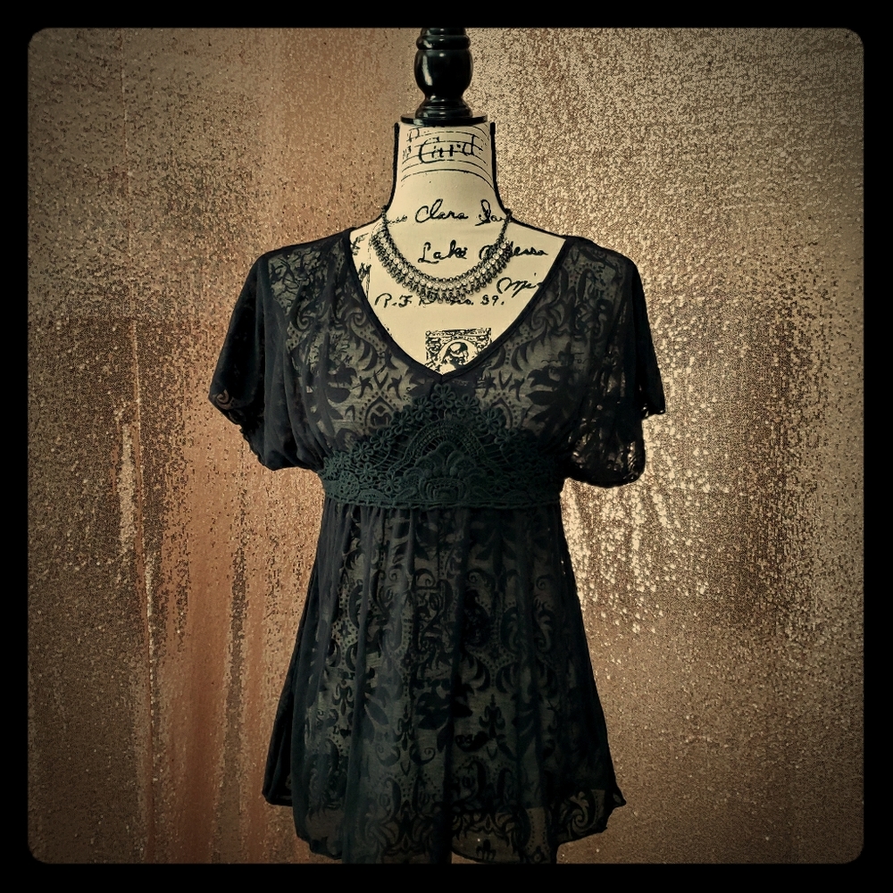 NWOT - Buffalo David Bitton Black Blouse